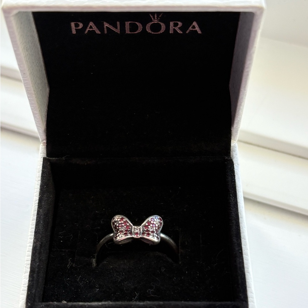 Pandora Sterling Silver Minnie Mouse Bow Ring